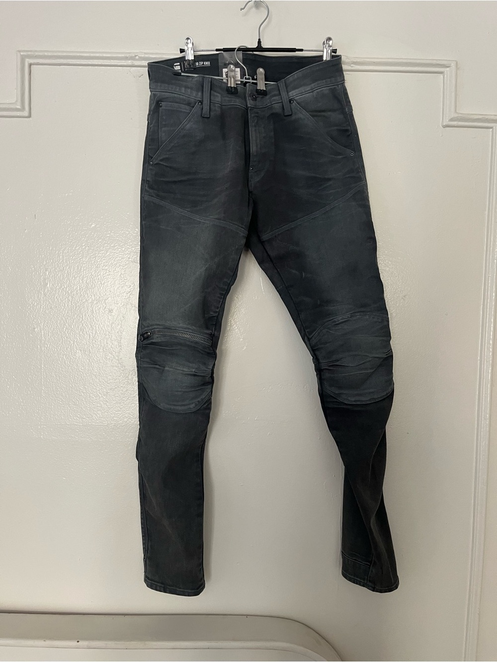 G-Star raw Slim fit Moto Jeans in Washed Black 32/30